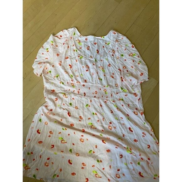 BP Women Pink Floral Skater Dress BNWOT Short Sleeve Button Up - Picture 5 of 7